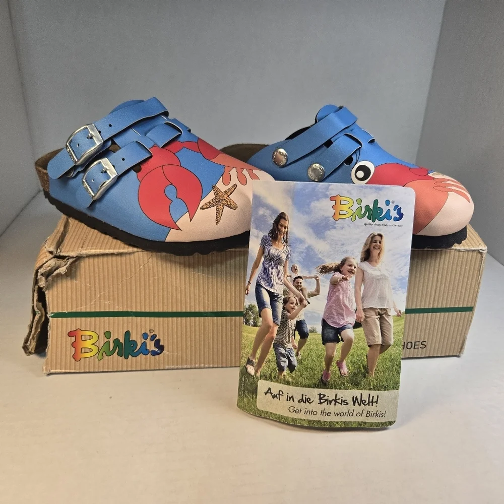 Birkenstock Birki's Unisex Kids Kay Birko Flor Crab Slingback Clogs Size E29 C11